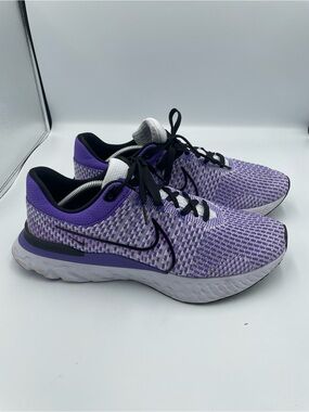 Nike React Infinity Run Flyknit 3 Mens Running Shoes Pure Platinum Purple Sz 13